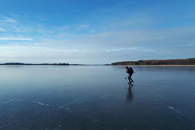 Beginner friendly Nordic Ice Skating On lakes in Stockholm - The 7-Hour Flow: Gear-Up, Drive, Skate, Fika, Warm Lunch