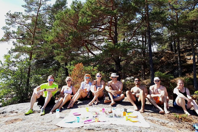 Stockholm Archipelago Kayaking Day Tour - The Lunch Stop on a Rocky Shore (Plus a Swim Break)