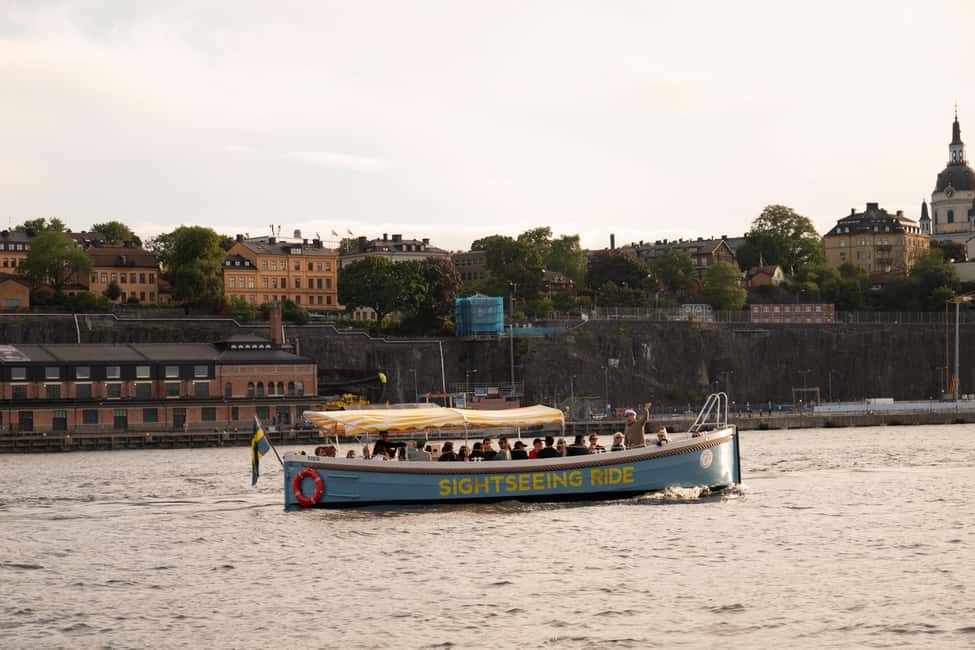 Stockholm: Guided City Sightseeing Open Electric Boat Tour - What to wear and bring for rain or shine