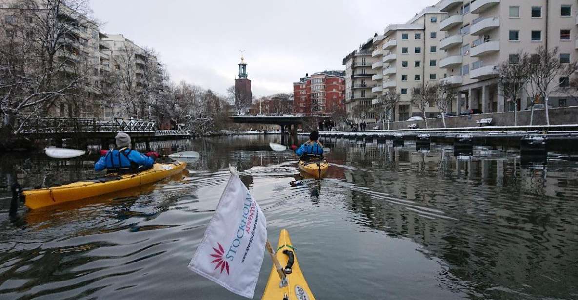 Stockholm: Winter City Kayaking Tour - The Route in Real Time: From City Hall to Gamla Stan to Södermalm