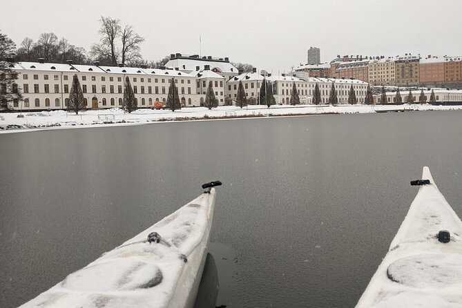 Winter Kayak Tour in Stockholm City (Dry Suit Kayaking) - Stop 1 at LEK MER: Suits, Spray Skirts, and a Safety Primer